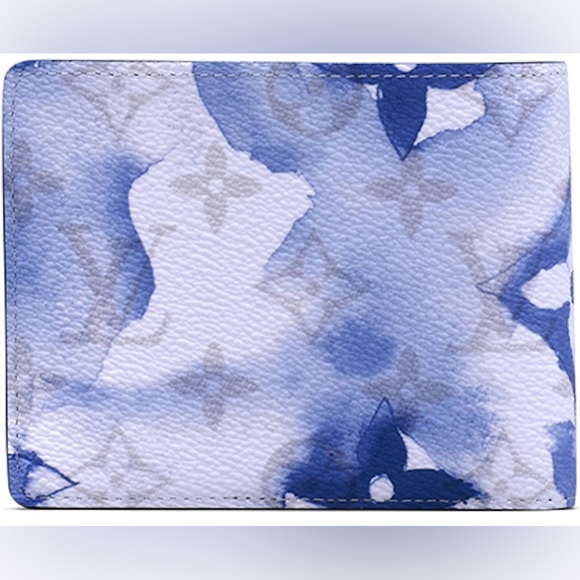 NWT 2021 Louis Vuitton x Virgil Abloh Watercolor Monogram Multiple Wallet RARE - Picture 6 of 7
